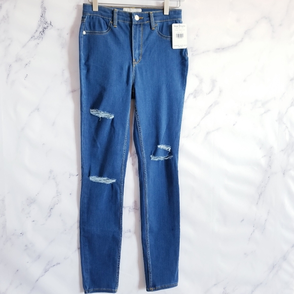 FREE PEOPLE High-Rise Skinny Distressed Jeans - Picture 2 of 13